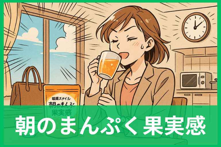 井藤漢方製薬「朝のまんぷく果実感」の栄養と飲み方 簡単美ボディ習慣のサポートに