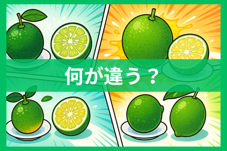 すだち・かぼす・シークヮーサー・ライム徹底比較 味・用途・旬・栄養が全部わかる