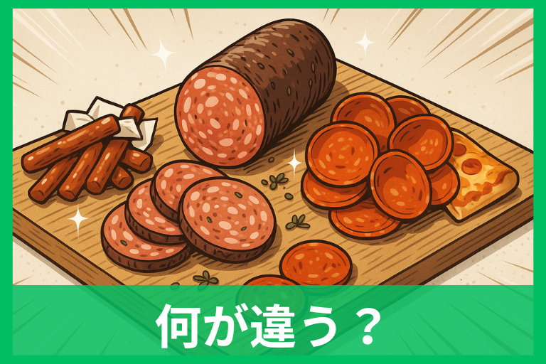 カルパス・サラミ・ペパロニの違いを徹底比較 由来・味・使い方が一目でわかる