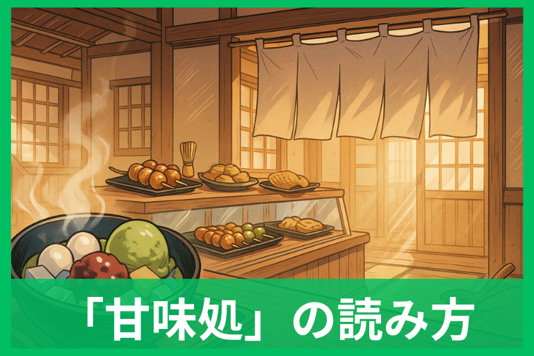 「甘味処」の読み方は「あまみどころ」と「かんみどころ」どちら？読み方・意味を解説