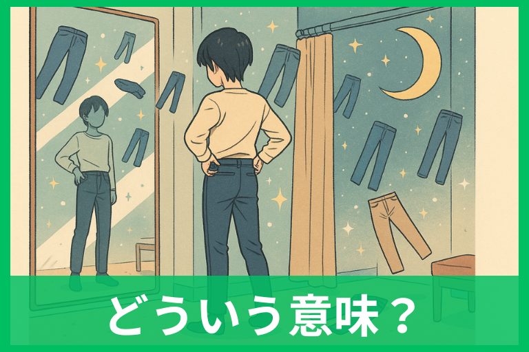 【夢占い】ズボンを試着する夢は転機の合図 サイズ・色・場所・相手別に完全診断