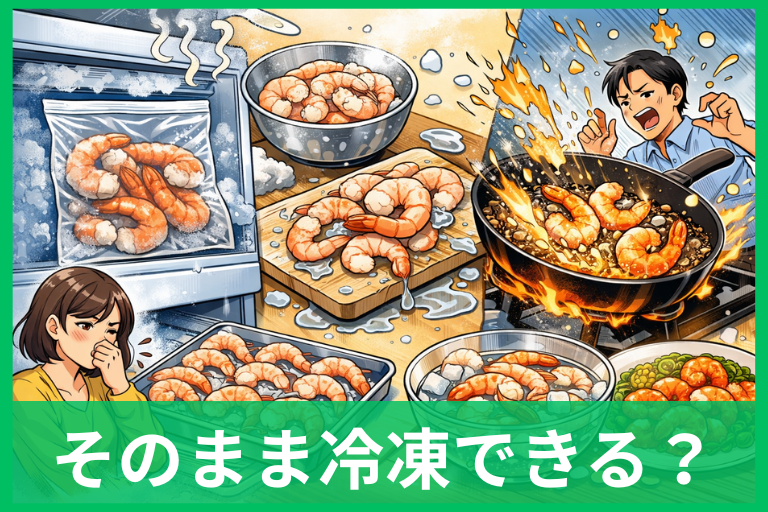 エビはそのまま冷凍してOK？臭み・霜・油はねを防ぐ保存と解凍の正解