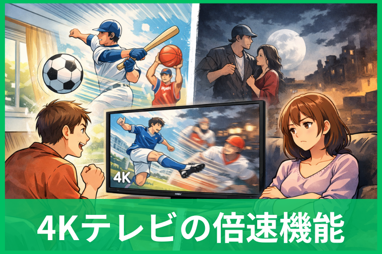 4Kテレビの倍速機能はいらない？ヌルヌルが苦手な人のための判断基準と設定