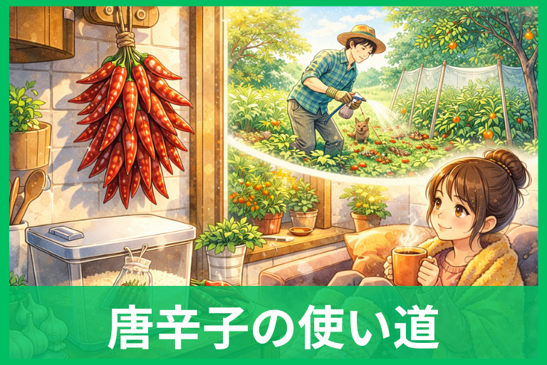 唐辛子の食用以外の使い道まとめ 米びつ防虫から飾りまで安全に使い切る