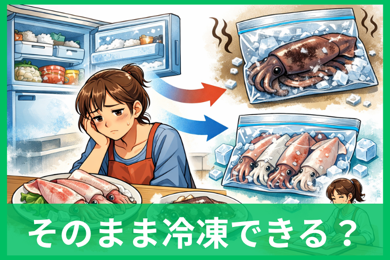 イカはそのまま冷凍できる？丸ごとでも失敗しない冷凍保存と解凍のコツ