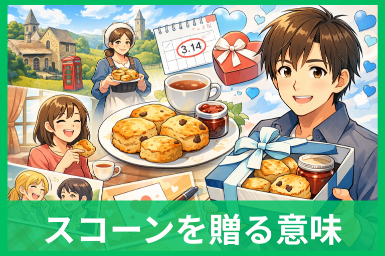 ホワイトデーにスコーンを贈る意味は？お菓子言葉の本当のところ簡単解説