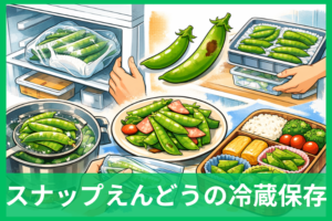 スナップえんどうを冷蔵保存でシャキッと長持ちさせる保存術とNG集