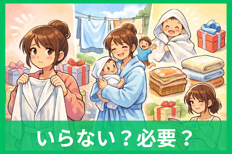 出産祝いでママ向けのバスローブは必要？「いらない」「もらって困る」を避ける判断と贈り方