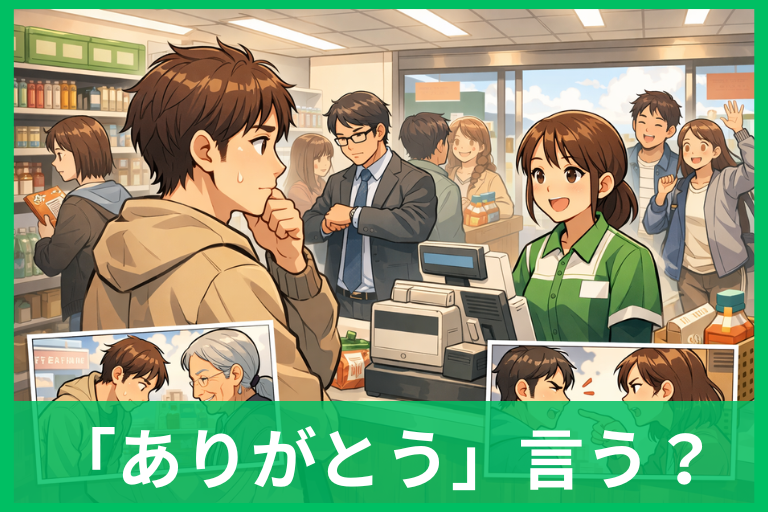コンビニ店員に「ありがとう」言わないのは失礼?言う派・言わない派の本音と気まずくならない正解