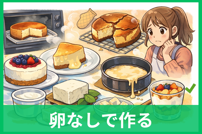 卵なしでチーズケーキを作るとどうなる?固まり方と食感の答え合わせ