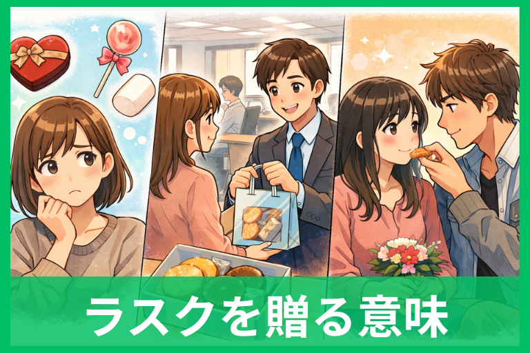 ホワイトデーにラスクを贈ると失礼？お菓子に込められる意味の考え方を整理し、ラスクが「意味を気にせず渡しやすい」とされる理由、誤解を避ける選び方、相手別の予算感、使える一言例まで実用的に解説します。