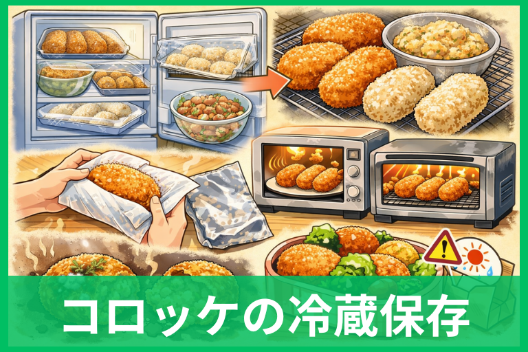 コロッケの冷蔵保存はいつまで大丈夫？安全な保存方法とサクサク復活の温め直し