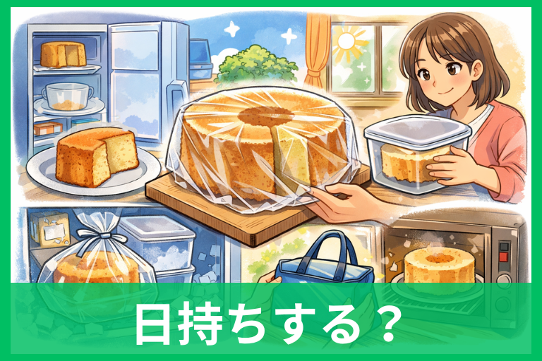 家で焼いたシフォンケーキはどれくらい日持ちする？ふわふわを守る保存と冷凍・解凍のコツ