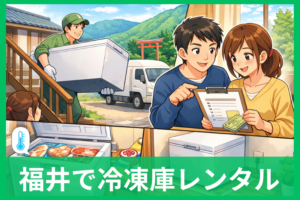 福井で家庭用冷凍庫をレンタルするなら？料金と配達回収までわかる選び方