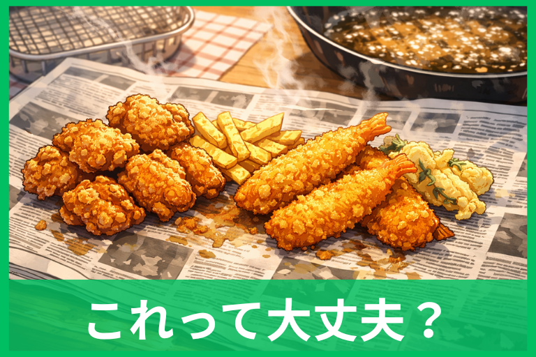 揚げたてを新聞紙に置いても大丈夫？衛生面など安全性と油切りの正解を解説