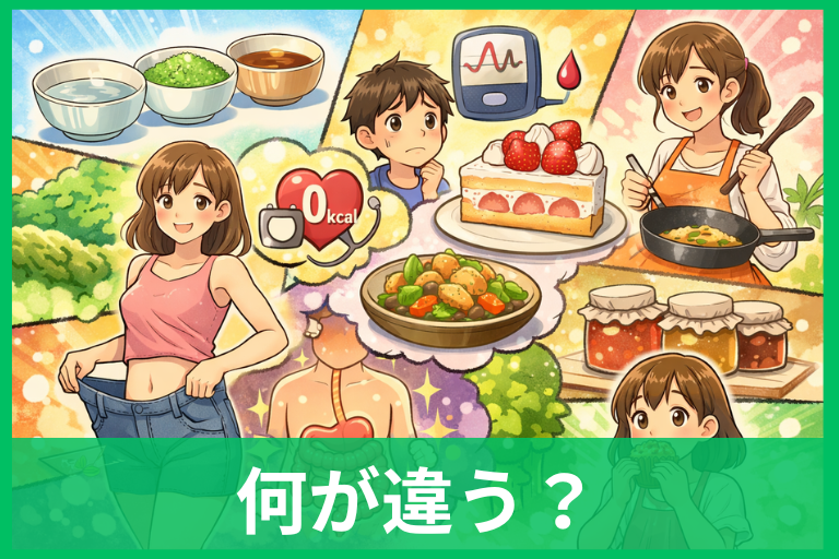 アルロース・ラカント・エリスリトール・オリゴ糖の違い比較 甘さ・カロリー・使い分けまで解説