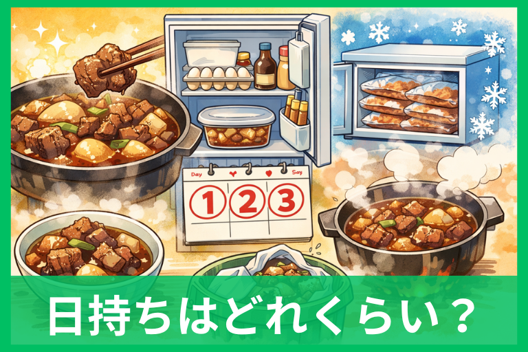 牛すじの煮込みの日持ちはどれくらい？傷むサインと保存の正解