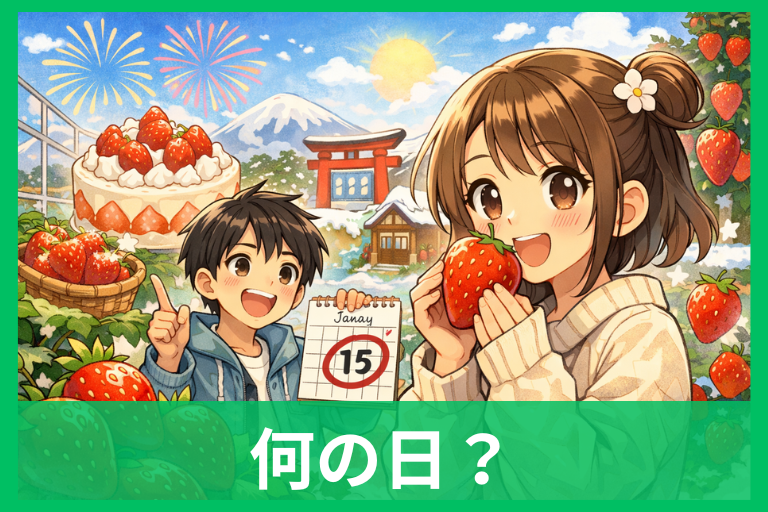 1月15日「いちごの日」とは何の日？意味・由来と毎月15日との違いをやさしく解説