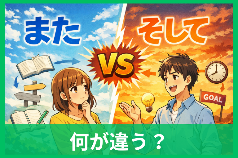 「また」と「そして」の違いとは？意味・使い分け・例文をわかりやすく解説