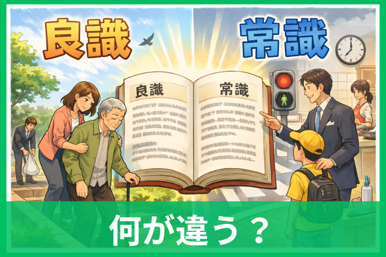 「良識」と「常識」の違いをやさしく解説 意味と使い分けがすぐわかる