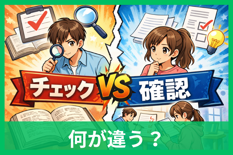 「チェック」と「確認」の違いとは?意味と使い分けをやさしく解説