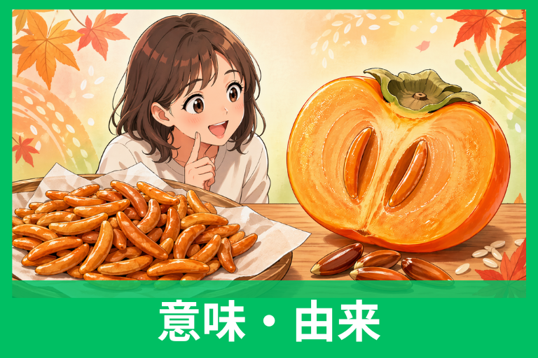 柿の種の由来・意味とは？名前の理由や形の誕生・新潟との関係までやさしく解説