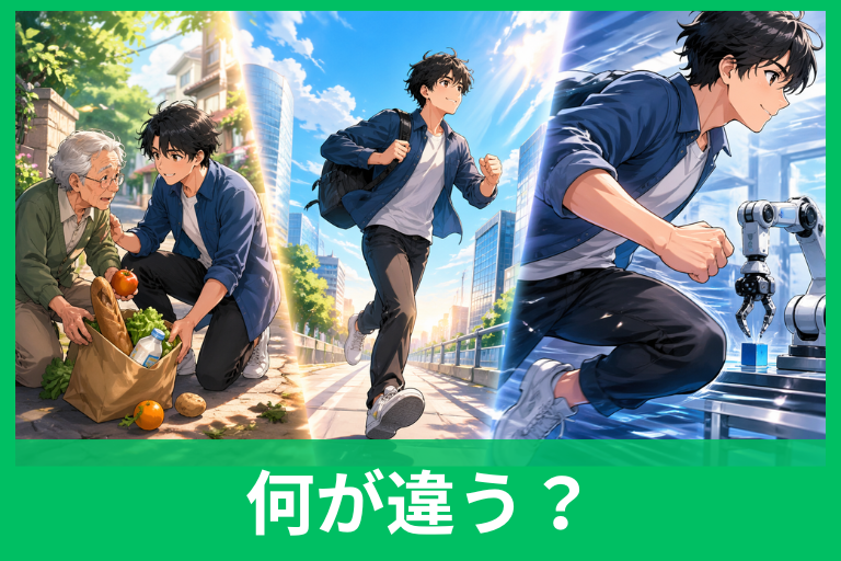 「行為」「行動」「動作」の違いとは？意味・使い分け・例文をわかりやすく解説