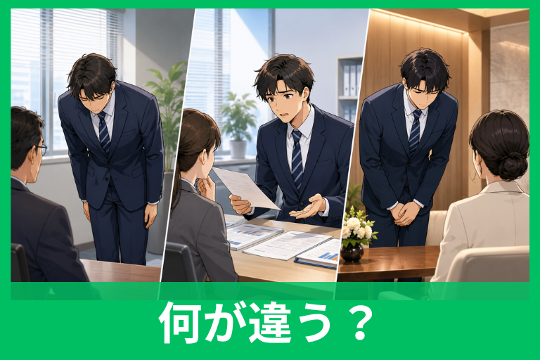 謝罪・陳謝・お詫びの違いをやさしく解説！ビジネスで迷わない使い分けと例文集