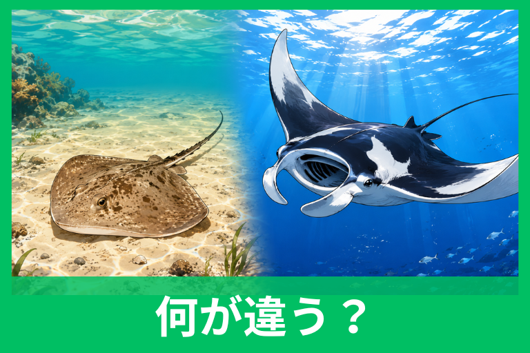 エイとマンタの違いを一発理解!見た目・生態・危険性までやさしく解説