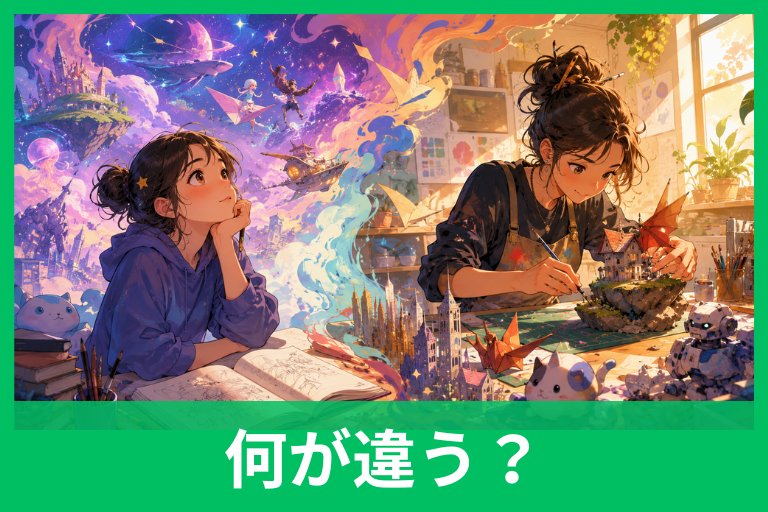 想像と創造の違いとは？意味・使い分け・鍛え方までやさしく解説