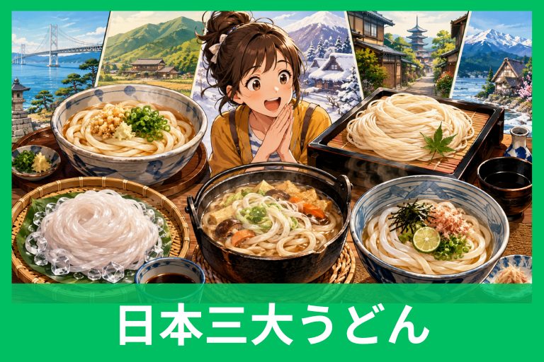 日本三大うどんの違いをやさしく比較！讃岐・稲庭・水沢・五島・氷見の特徴がわかる完全ガイド