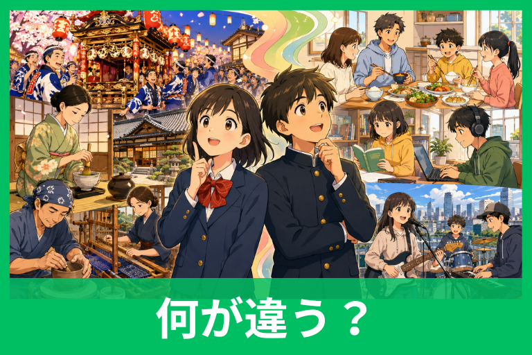 文化と伝統の違いとは？意味・使い分け・具体例をやさしく解説