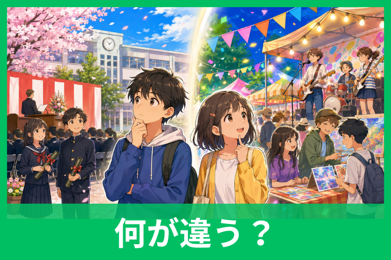 行事とイベントの違いとは？意味・使い分け・具体例を中学生にもわかるように解説！