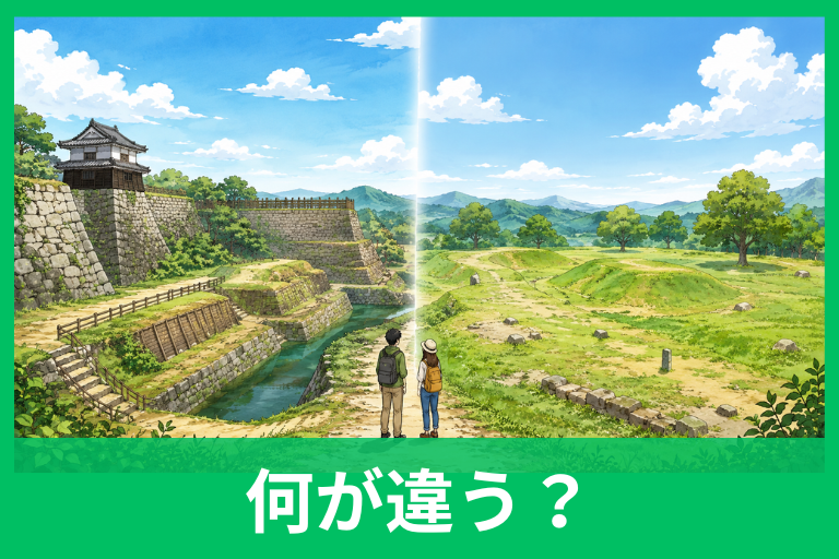 城址と城跡の違いは？読み方・使い分け・城趾・城蹟までやさしく解説