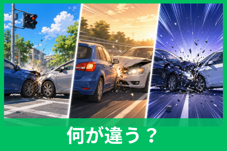 衝突・追突・激突の違いとは？交通事故で迷わない意味と正しい使い分け