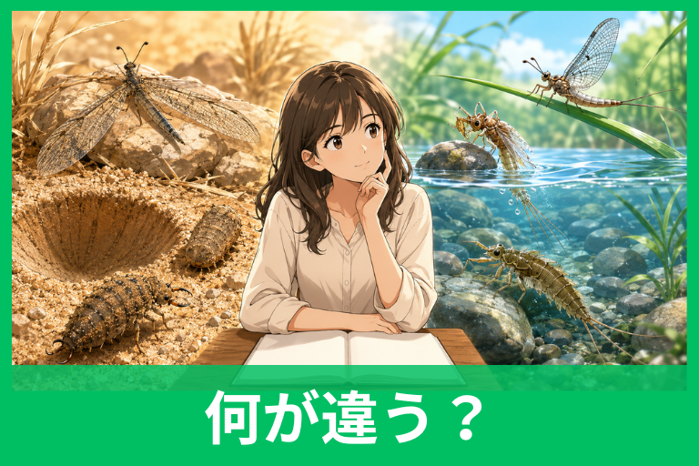 ウスバカゲロウとカゲロウの違いは？見た目・幼虫・寿命・見分け方を徹底比較