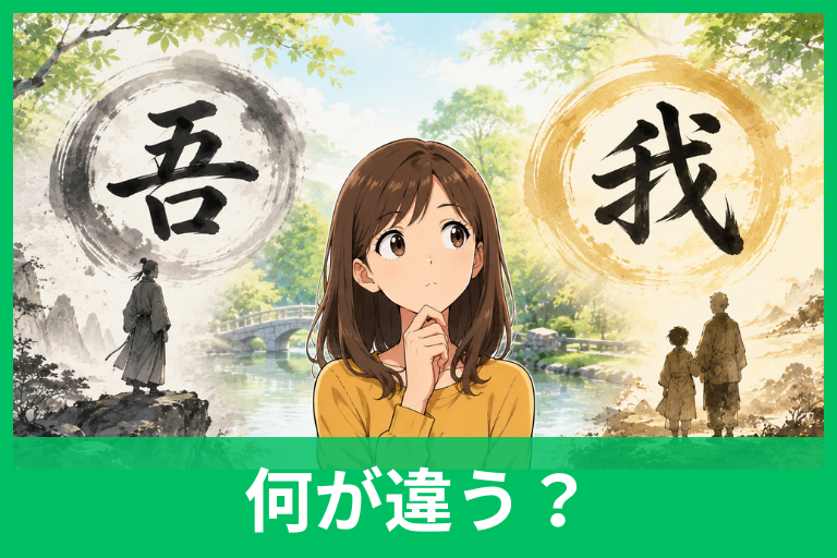 「吾」と「我」の違いとは？意味・使い分けを例文付きでわかりやすく解説