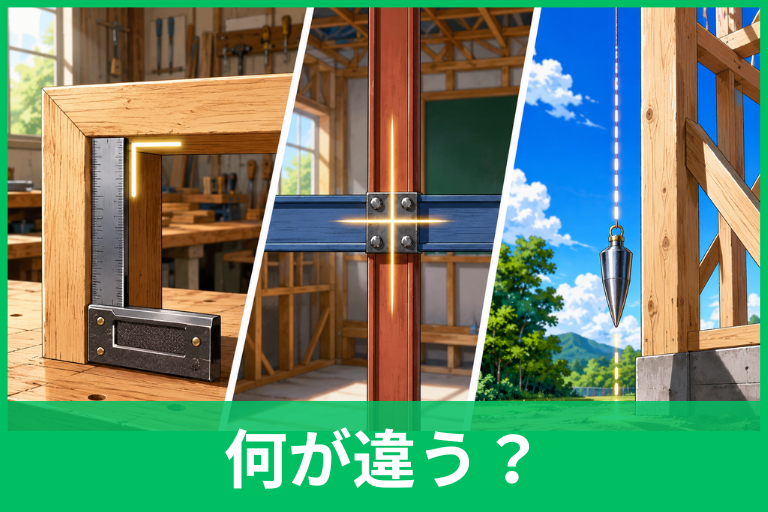 直角・垂直・鉛直の違いとは?意味と使い分けをわかりやすく解説