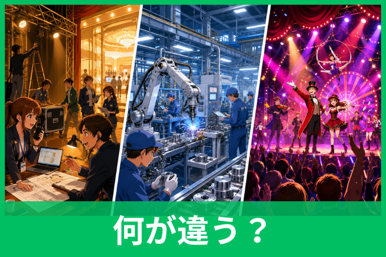 興業・工業・興行の違いは？意味・使い分けを例文でわかりやすく解説