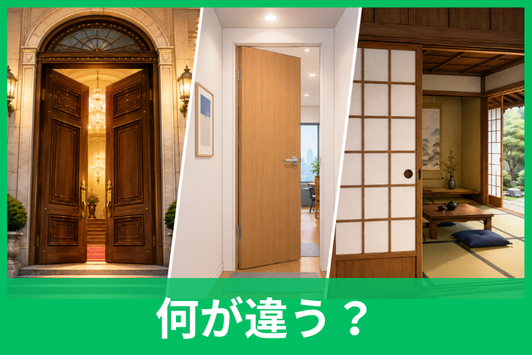 扉・ドア・戸の違いとは？意味と使い分けを身近な例でわかりやすく解説
