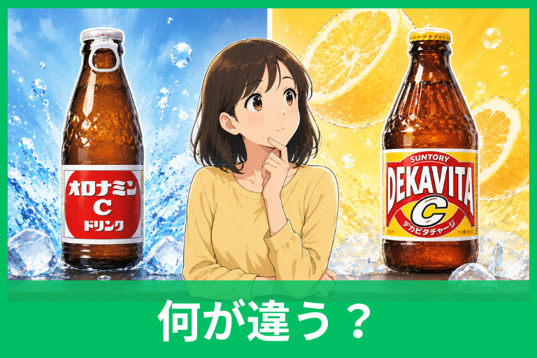 オロナミンCとデカビタCの違いを徹底比較！味・成分・カフェイン、どっちがおすすめ？