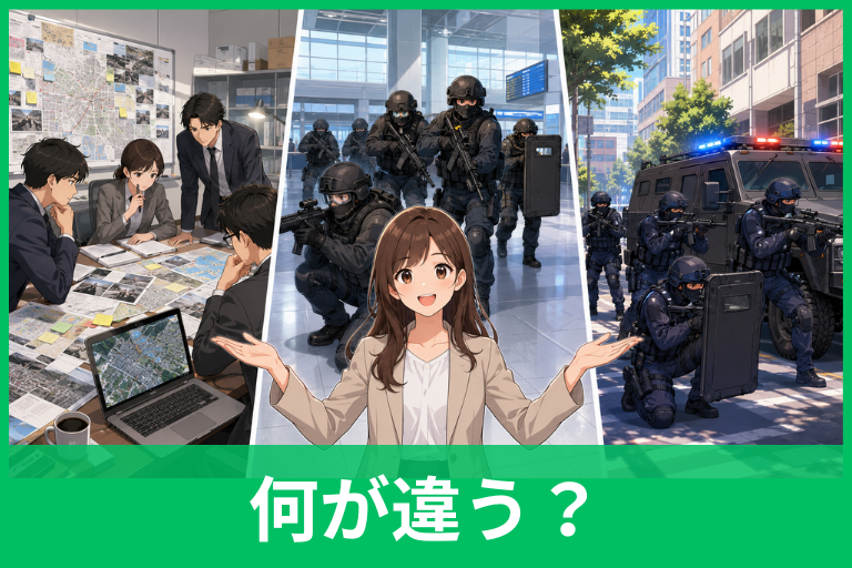 SIT・SAT・SWATの違いを一覧比較！所属・任務・出動する事件をわかりやすく解説