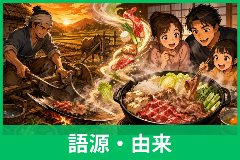 すき焼きの語源・由来とは？「鋤焼き」の意味と牛鍋から続く歴史をわかりやすく解説