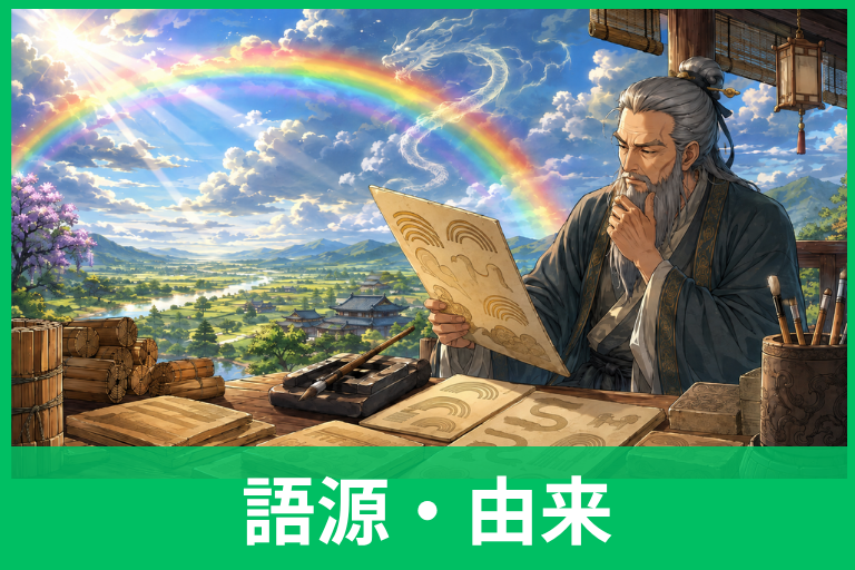 「虹」の漢字の由来とは？なぜ虫へんに「工」なのか、意外な成り立ちをわかりやすく解説