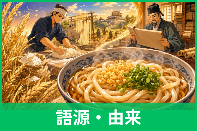 うどんの語源とは？「こんとん」説から名前の由来・歴史までわかりやすく解説