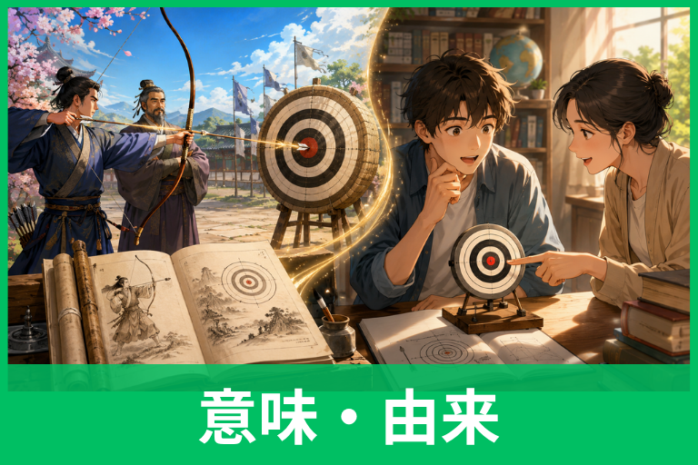 「正鵠を射る」の意味と語源とは？読み方・使い方・「正鵠を得る」との違いをわかりやすく解説