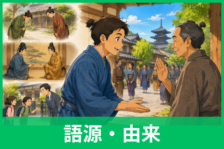「挨拶」の語源は禅宗？「押す・迫る」から今の意味になった意外な由来をわかりやすく解説